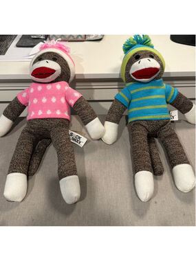 Boy & Girl set of Original Sock Monkeys Stuffed Animals